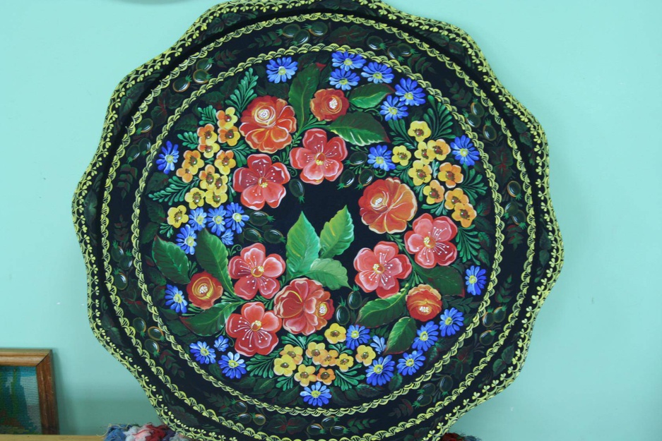 Поднос «Яркое лето».Автор Урясова Л.Б.