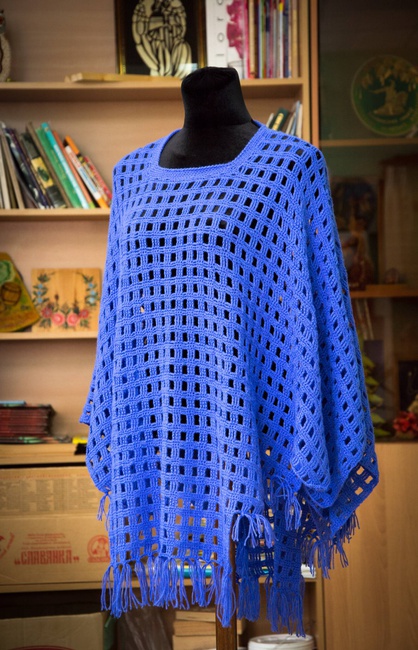 Шаль «Васильковое поле».Автор Артюх Г.И.