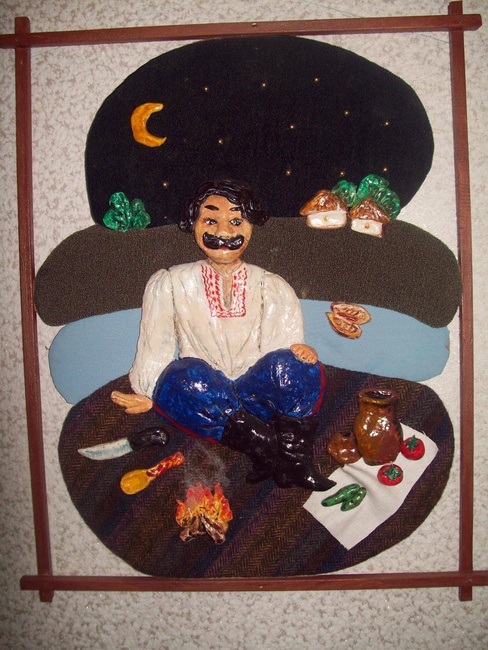 «Казак на привале». Автор Колчанова Н.М.