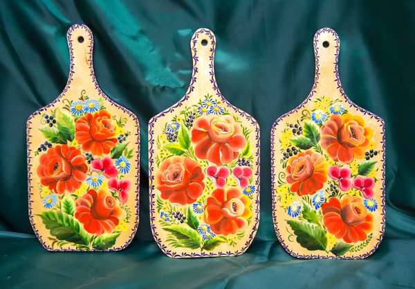 Разделочные доски «Лето красное».Автор Урясова Л.Б.